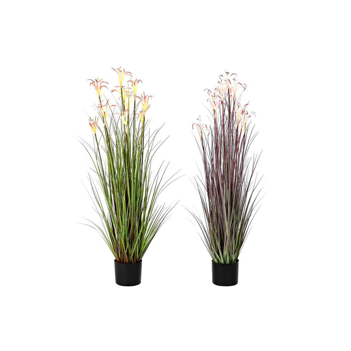 Декоративно Растение DKD Home Decor Метал Оранжев Зелен Бургундия PVC 35 x 35 x 114 cm (2 броя)