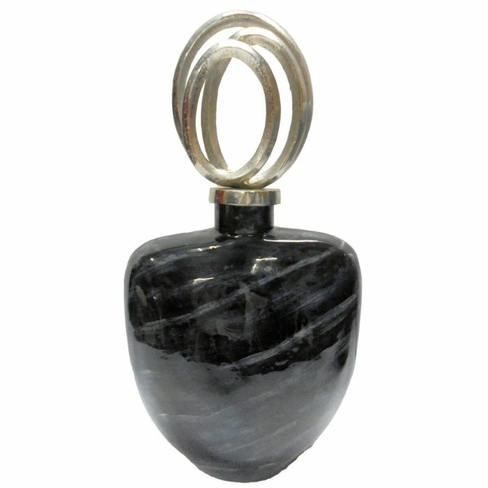 Ваза DKD Home Decor 28 x 14 x 48 cm Кристал Сребрист Черен Алуминий Модерен