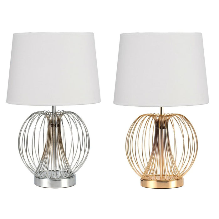 Настолна лампа DKD Home Decor 32.5 x 32.5 x 52 cm Метал Бял 220 V 50 W (2 броя)