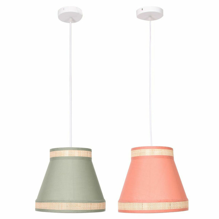 Полилей DKD Home Decor 30 x 30 x 28 cm Естествен Оранжев Зелен Pатан 28 x 28 x 28 cm 50 W (2 броя)