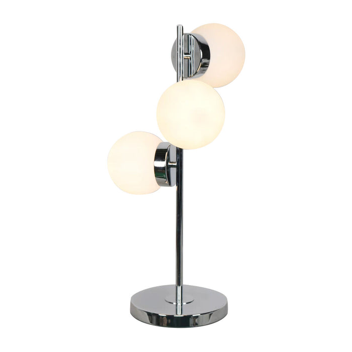 Настолна лампа DKD Home Decor 26 x 26 x 59 cm Кристал Сребрист Метал Бял 220 V 50 W 23 x 23 x 49 cm