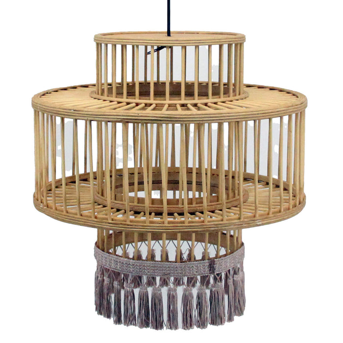 Полилей DKD Home Decor Кафяв Бежов 50 W Ресни Град 220 V 45 x 45 x 46 cm