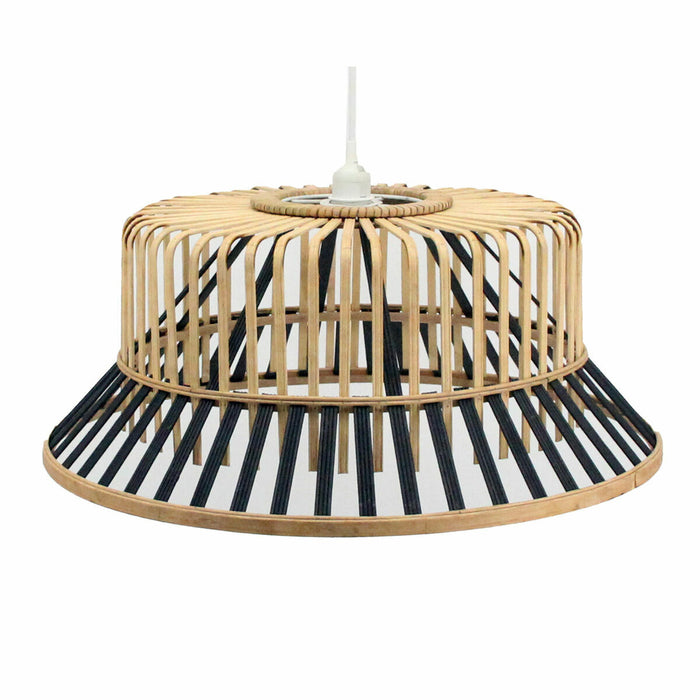 Полилей DKD Home Decor Кафяв Черен Бамбук 50 W 60 x 60 x 30 cm 60 x 60 x 25 cm