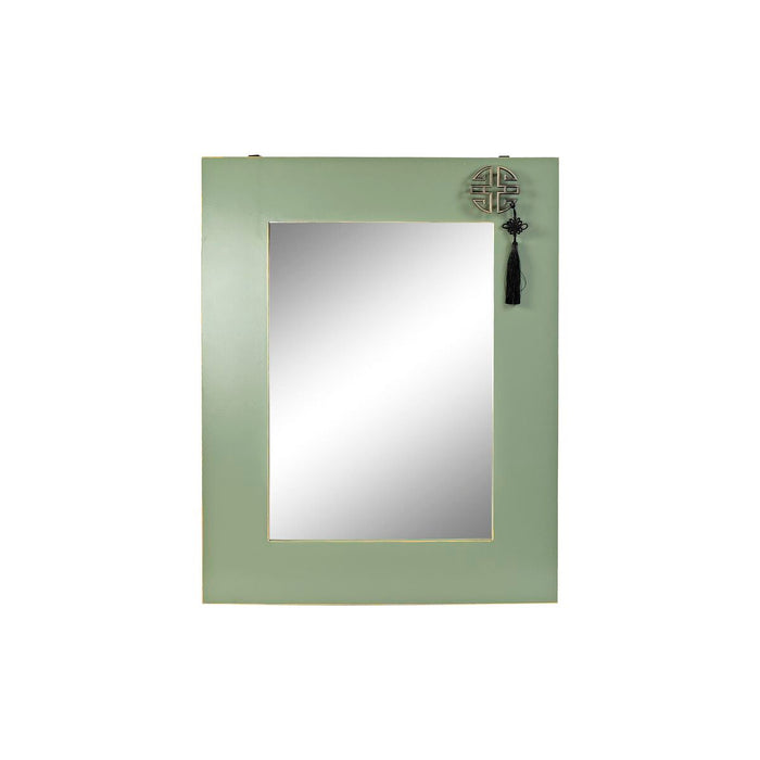Стенно огледало DKD Home Decor Червен Зелен Златен Ориенталски 70 x 2 x 90,5 cm