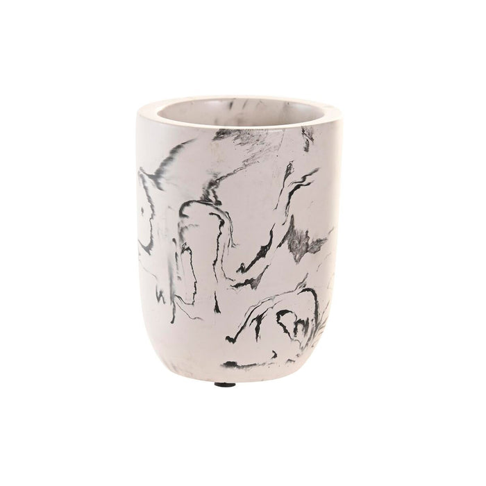 Чаша DKD Home Decor Бял Черен Цимент 7 X 7 X 9,5 CM