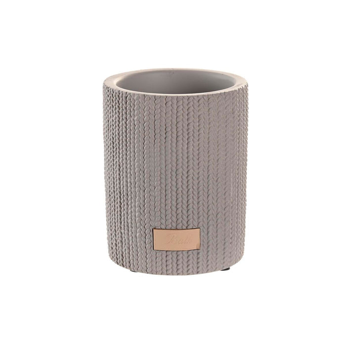 Чаша DKD Home Decor Сив Цимент 8 x 8 x 10 cm