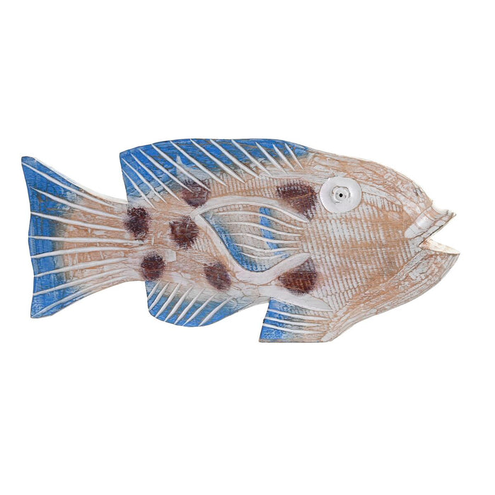 Декоративна фигурка DKD Home Decor 40 x 5 x 18 cm Естествен Син Риба Средиземноморско