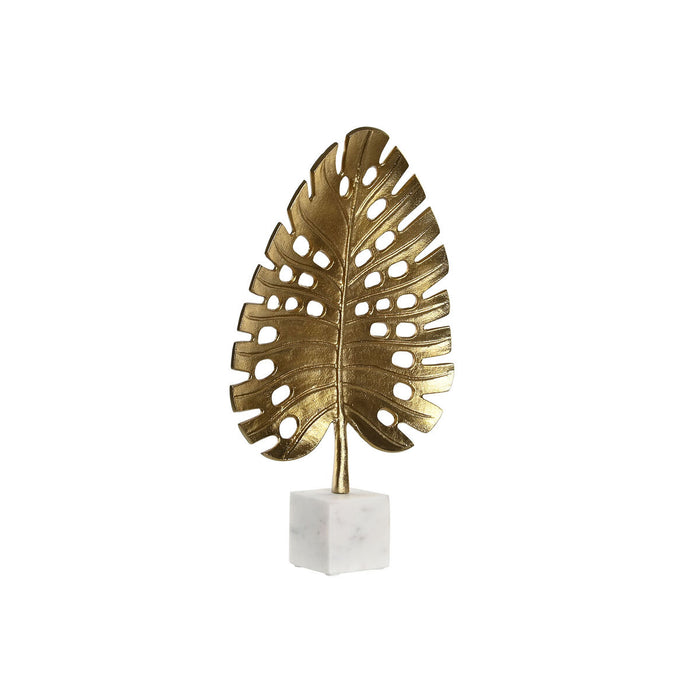 Декоративна фигурка DKD Home Decor 28 x 7,5 x 47 cm Златен Бял Тропически Лист на растение