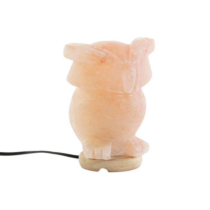 Настолна лампа DKD Home Decor Розов Сол Aкациево дърво 15 W 220 V 14 x 14 x 18 cm