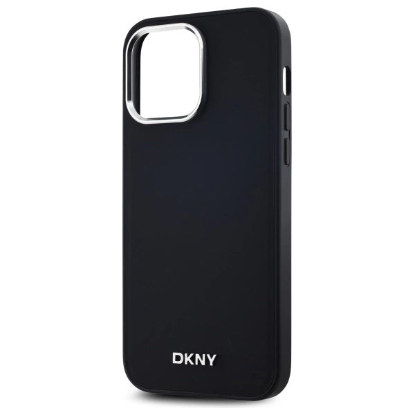 Калъф DKNY Plain Logo MagSafe за iPhone 14 Pro Max - черен
