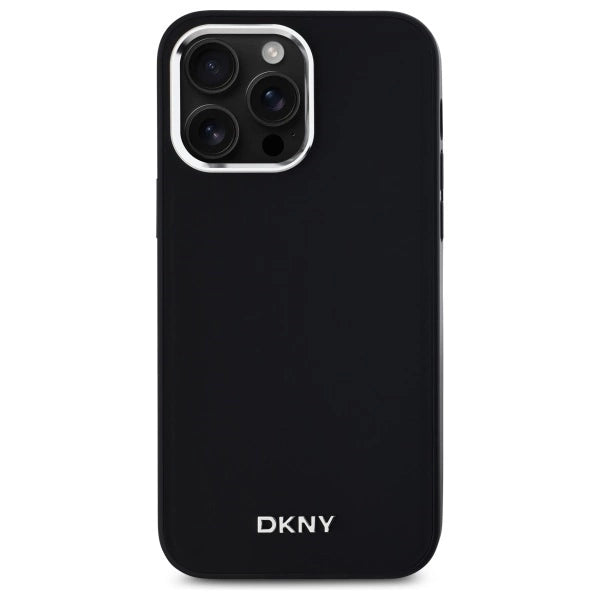 Калъф DKNY Plain Logo MagSafe за iPhone 14 Pro Max - черен