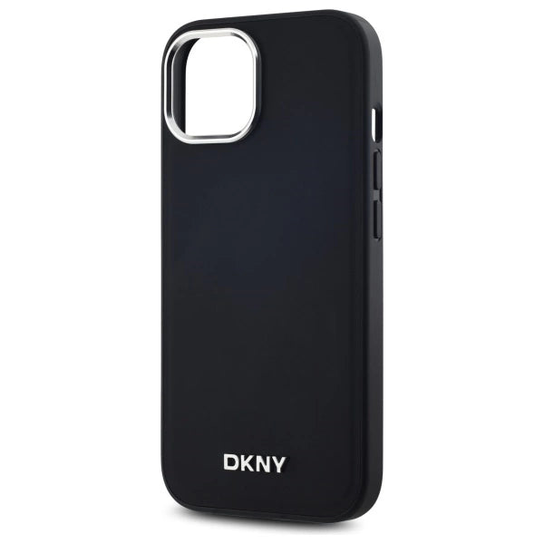 DKNY Plain Logo MagSafe Калъф за iPhone 15 Plus - черен