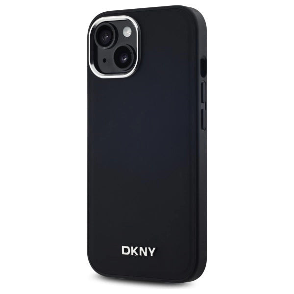 DKNY Plain Logo MagSafe Калъф за iPhone 15 - черен
