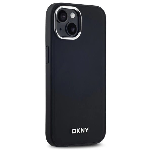 DKNY Plain Logo MagSafe Калъф за iPhone 15 - черен