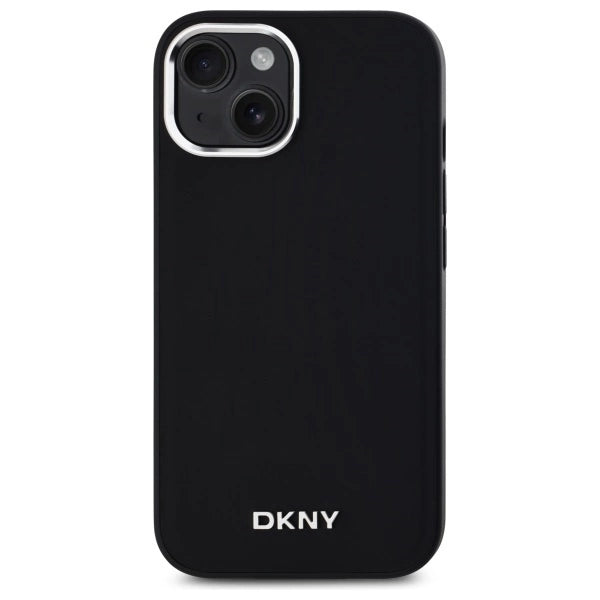 DKNY Plain Logo MagSafe Калъф за iPhone 15 - черен