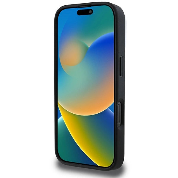 Калъф DKNY Plain Silver Logo MagSafe за iPhone 16 Pro Max - черен