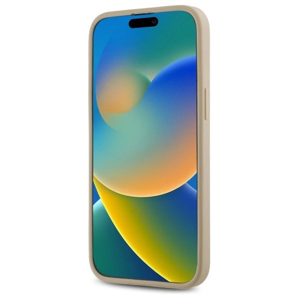 Калъф DKNY Quilted Stack Logo iPhone 14 Pro Max - бежов