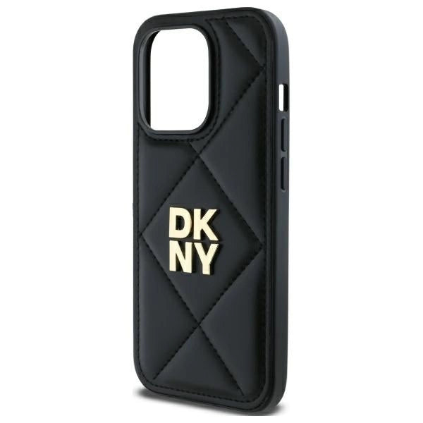 Калъф DKNY Quilted Stack Logo iPhone 14 Pro Max - черен