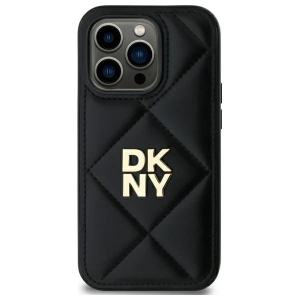 Калъф DKNY Quilted Stack Logo iPhone 14 Pro Max - черен