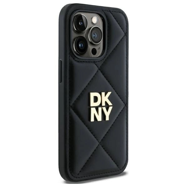 Калъф DKNY Quilted Stack Logo iPhone 14 Pro Max - черен