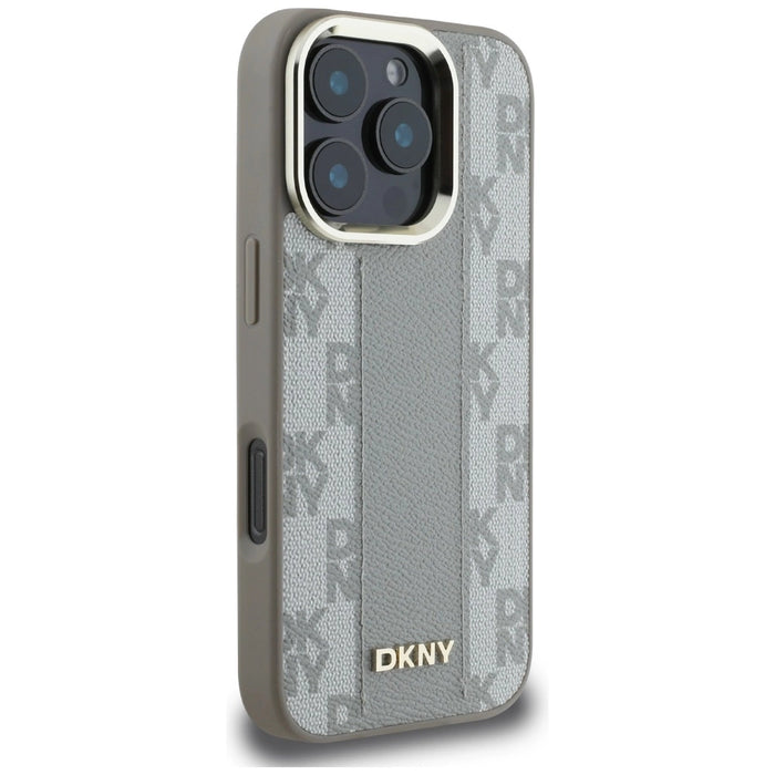 Калъф DKNY Careed Pattern Magsafe за iPhone 16 Pro Max - бежов