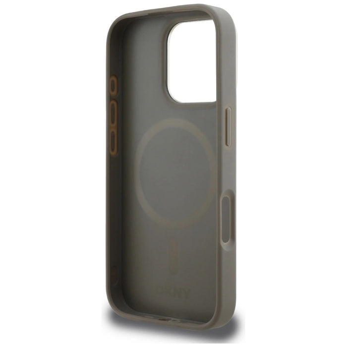 Калъф DKNY Careed Pattern Magsafe за iPhone 16 Pro Max - бежов