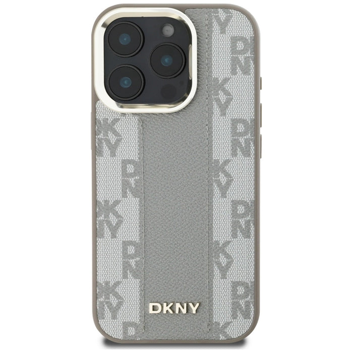 Калъф DKNY Careed Pattern Magsafe за iPhone 16 Pro Max - бежов
