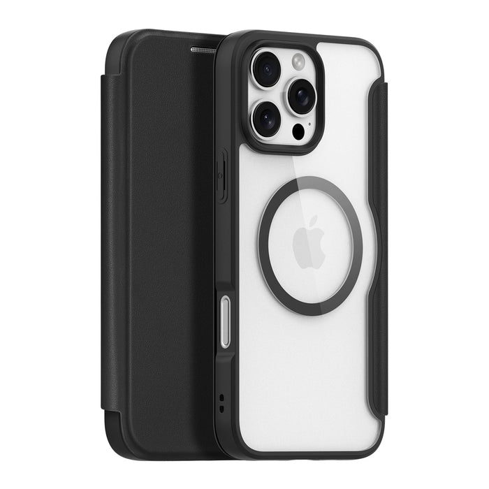 Калъф Dux Ducis Skin X Pro iPhone 16 Pro с MagSafe и капак - черен