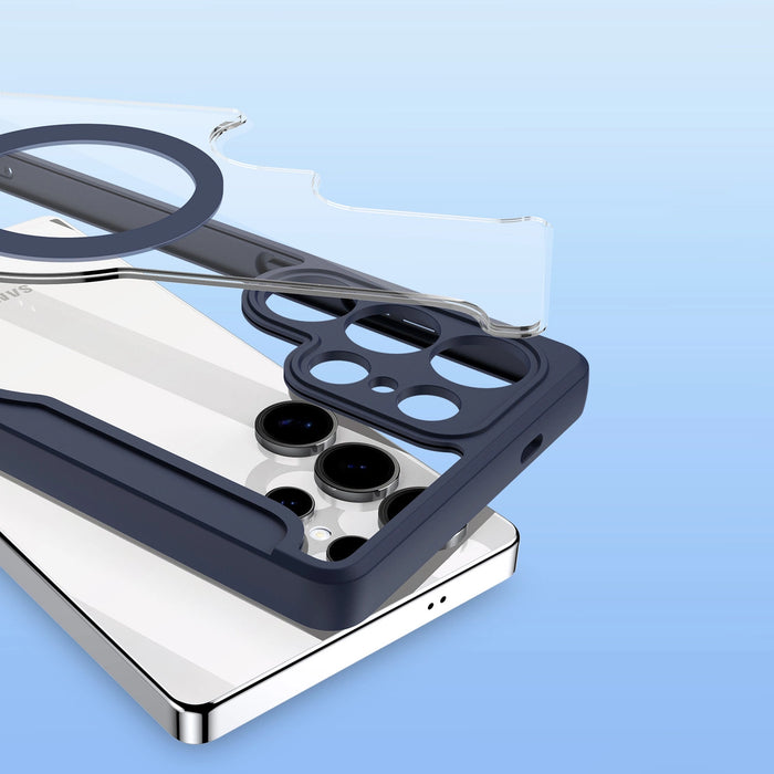 Калъф Dux Ducis Skin X Pro за Samsung Galaxy S25 Ultra с MagSafe и портфейл - син