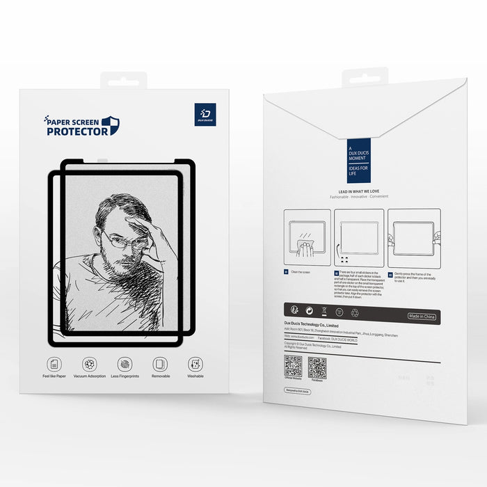 Dux Ducis Naad Paperlike Matte Screen Protector за Samsung Galaxy Tab S10 FE Plus - с черна рамка