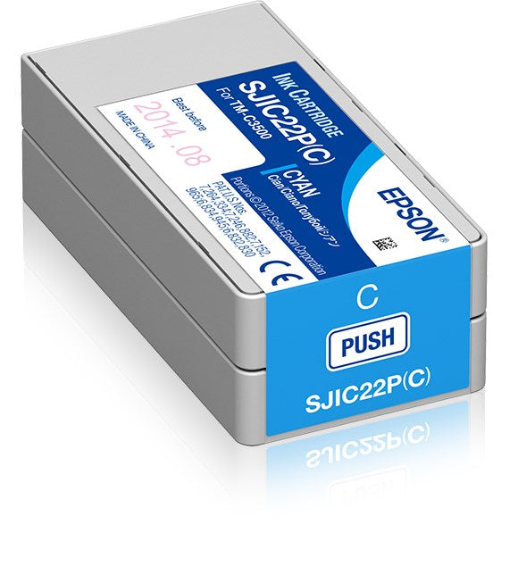 Оригиална касета за мастило Epson SJIC22P Синьо-зелен