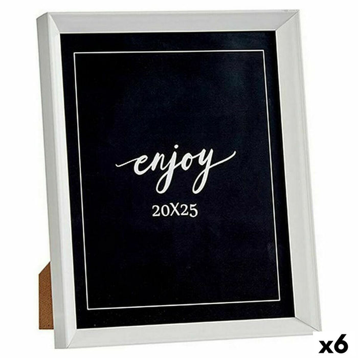 Рамка за снимки Gift Decor WPC0235MG-4-WH WPC0235MG-4-WH Бял Cтъкло Пластмаса (6 броя)