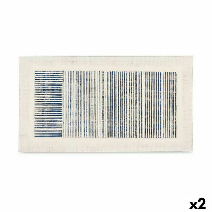 Пластно Gift Decor 82694 82694 Син Бял Райета С облекчение 110 x 60 x 2,5 cm (2 броя)