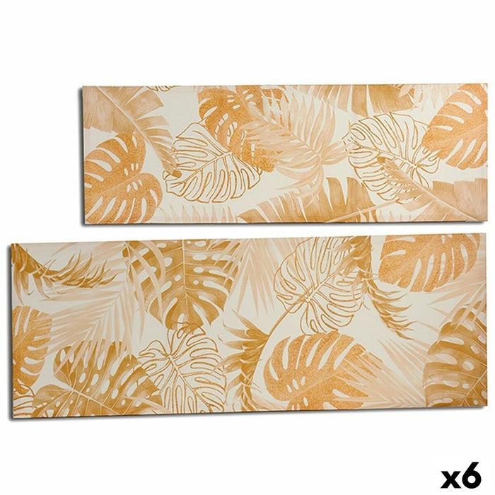 Пластно Gift Decor PC341812 PC341812 Златен Лист на растение 135 x 45 x 1,5 cm (6 броя)