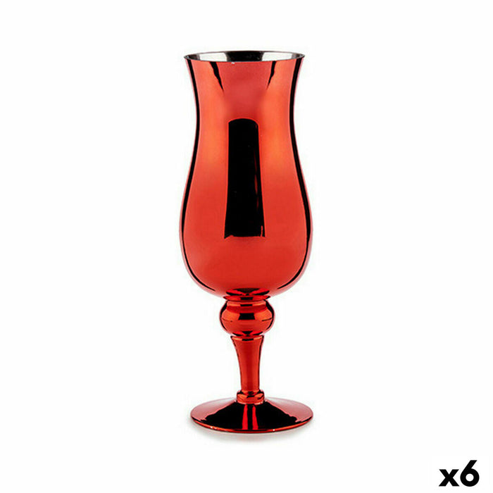 Поставка за свещ Gift Decor AR1903123 AR1903123 Червен Кристал 13,5 x 35 x 13,5 cm (6 броя)