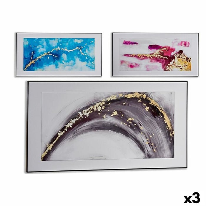 Пластно Gift Decor 77558 77558 Син Кафяв Розов Абстрактен 61,5 x 3 x 121 cm (3 броя)