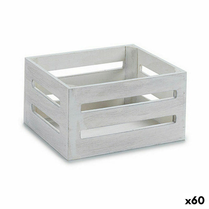 Декоративна кутия Gift Decor 4611H-WHI 4611H-WHI Бял Дървен (60 броя)