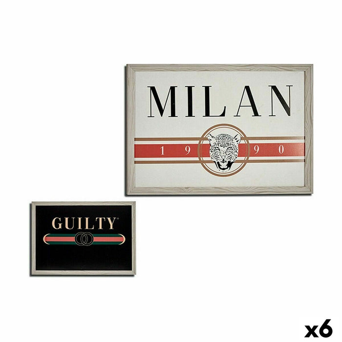 Картина Gift Decor 94969 GUILTY MILAN Сметана ПДЧ 46 x 2 x 66 cm (6 броя)