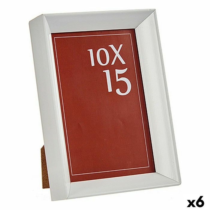 Рамка за снимки Gift Decor WPC0235MG-1-WH WPC0235MG-1-WH Бял Cтъкло Пластмаса (6 броя)