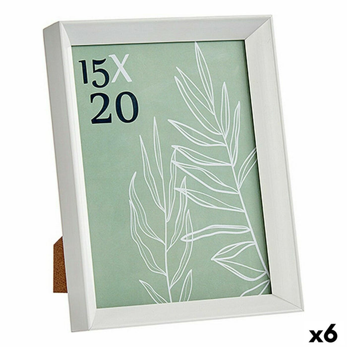 Рамка за снимки Gift Decor WPC0235MG-3-WH WPC0235MG-3-WH Бял Cтъкло Пластмаса (6 броя)