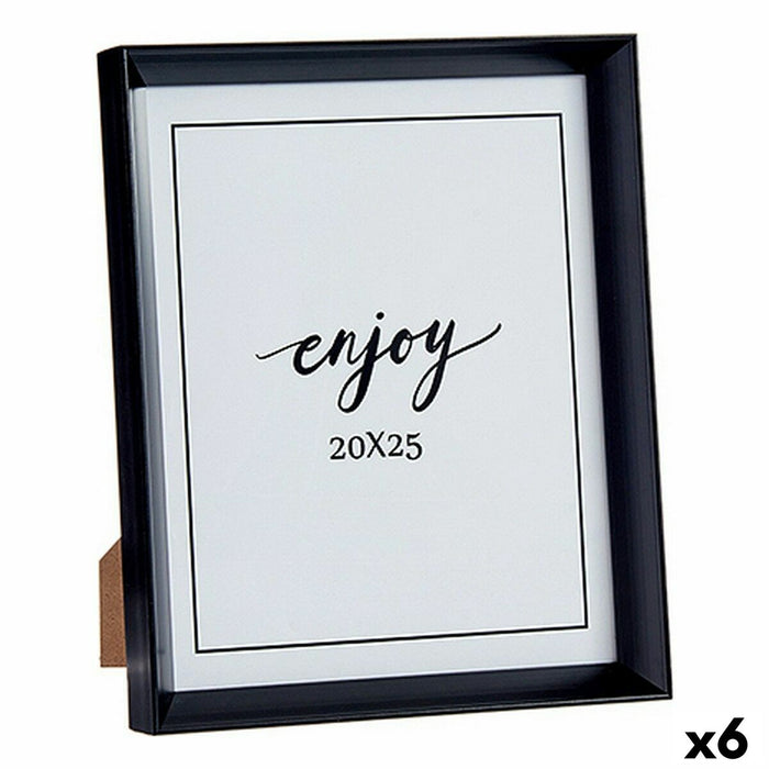 Рамка за снимки Gift Decor WPC0235MS-4-BL WPC0235MS-4-BL Черен Cтъкло Пластмаса (6 броя)