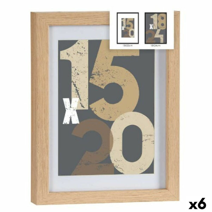 Държатели за стена Gift Decor 668826-NATURAL 668826-NATURAL Естествен Cтъкло Дървен MDF 18 x 24 cm (6 броя)