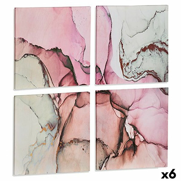 Пластно Gift Decor PC342107 PC342107 Пластно 35 x 7 x 35 cm Розов Мрамор (4 Части)