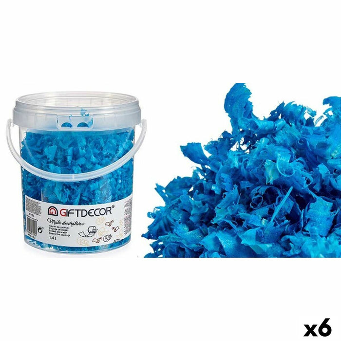 Декоративен Чип Gift Decor VIRUTA-AZUL CL VIRUTA-AZUL CL Светло син 1,4 L (6 броя)