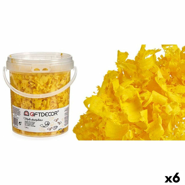 Декоративен Чип Gift Decor VIRUTA-AMARILLO VIRUTA-AMARILLO Жълт 1,4 L (6 броя)