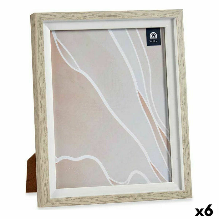 Рамка за снимки Gift Decor 636907W 636907W Бял Бежов Cтъкло Кристал полистирен Пластмаса (6 броя)