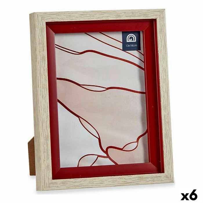 Рамка за снимки Gift Decor 636907T 636907T Кафяв Червен Дървен Cтъкло Кристал полистирен Пластмаса (6 броя)