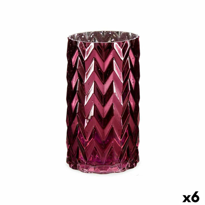 Ваза Gift Decor V1220MMS-5 V1220MMS-5 Розов Кристал Щип Дърворезба 11,3 x 19,5 x 11,3 cm (6 броя)