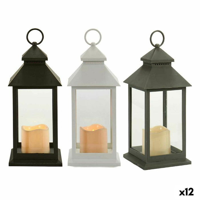 LED Фенер Gift Decor B2269 PALET B2269 PALET Бял Черен Кристал Пластмаса 13,5 x 34,5 x 13,5 cm (12 броя)
