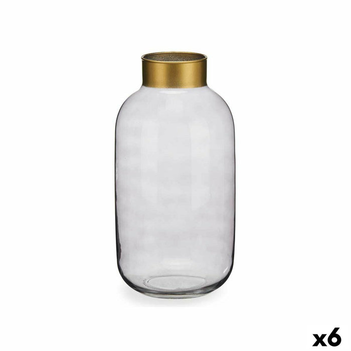 Ваза Gift Decor V1530IP-S V1530IP-S Сив Златен Cтъкло 14,5 x 29,5 x 14,5 cm (6 броя)